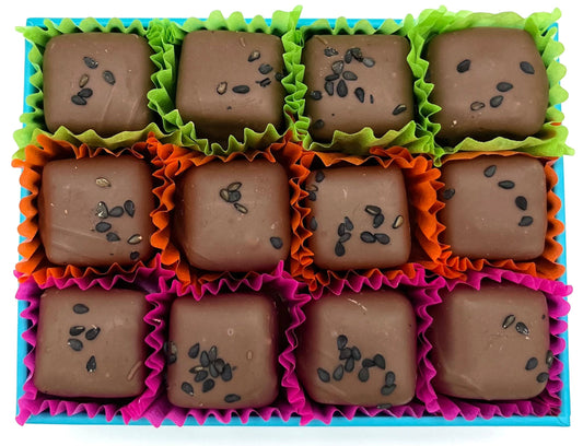Milk Chocolate Tahini - Handmade Artisan Decorated Chocolate Gift