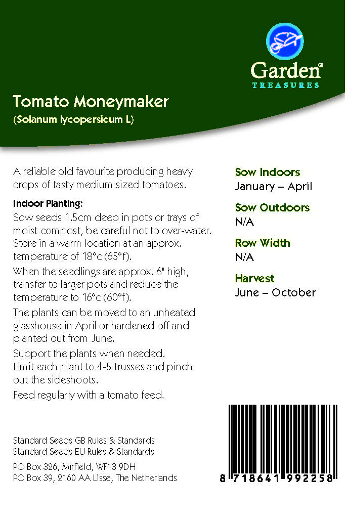 Tomato Moneymaker Seeds planting instructions