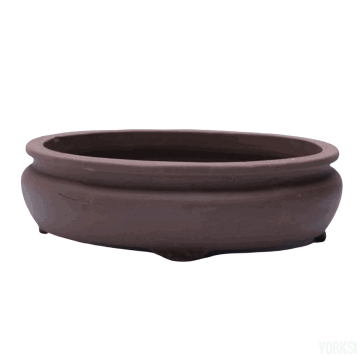Unglazed Oval Bonsai Pot Brown 26cm x 20cm x 6cm
