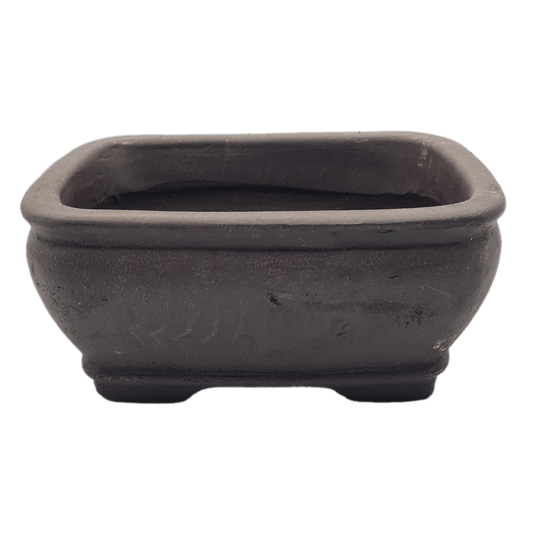 Unglazed Bonsai Pot Rectangle Charcoal 16cm x 12cm x 5cm