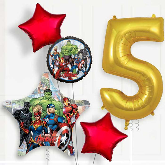 Marvel Avengers Birthday Balloon Package Choose Your Number