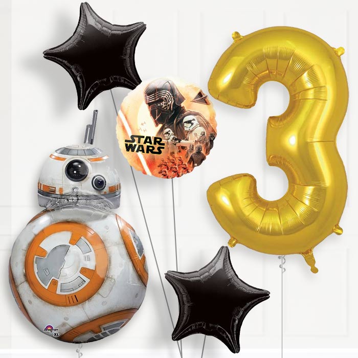 BB8 Birthday Balloon Package Choose Your Number