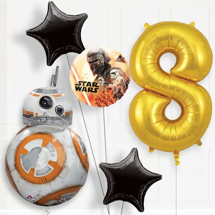 BB8 Birthday Balloon Package Choose Your Number