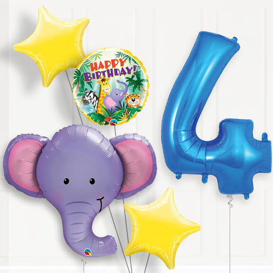 Elephant Birthday Balloon Package Choose Your Number