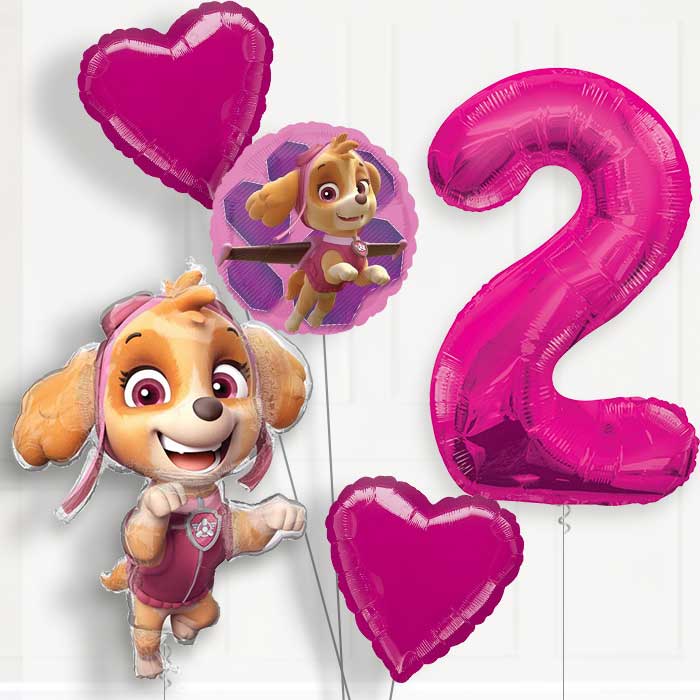 Shaped Skye Birthday Balloon Package Choose Your Number