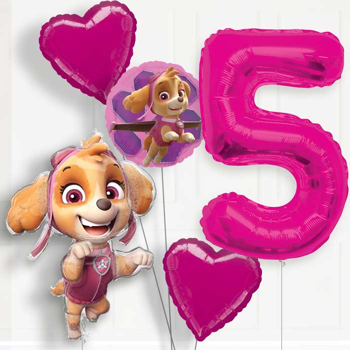 Shaped Skye Birthday Balloon Package Choose Your Number