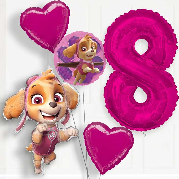 Shaped Skye Birthday Balloon Package Choose Your Number