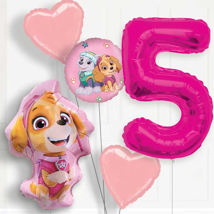 Skye Shaped Birthday Balloon Package Choose Your Number