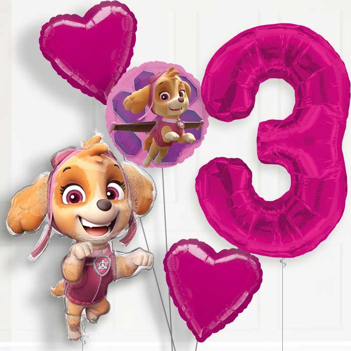 Shaped Skye Birthday Balloon Package Choose Your Number