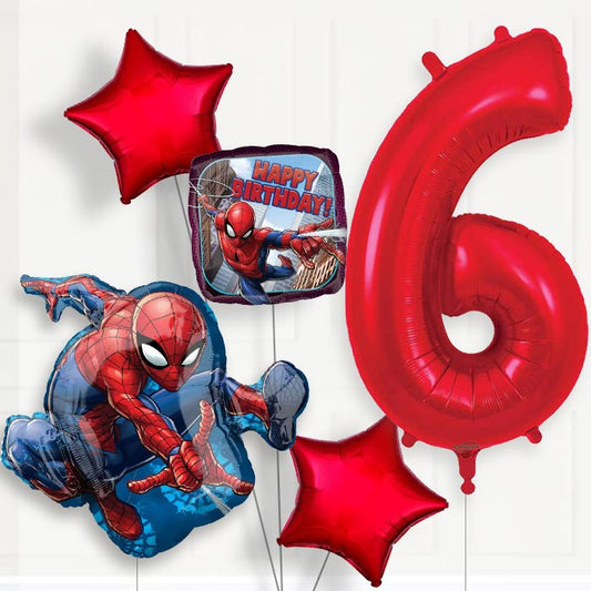 Spiderman Birthday Balloon Package Choose Your Number