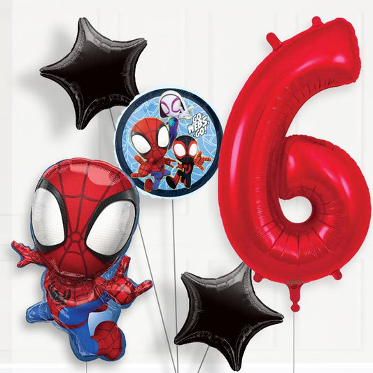 Spidey and his Amazing Friends Birthday Balloon Package Choose Your Number