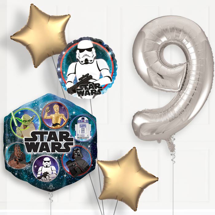 Storm Trooper Birthday Balloon Package Choose Your Number