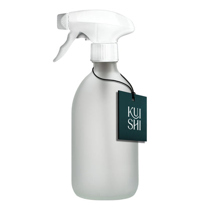 Frosted White Glass Plant Spray Bottle Sustainable