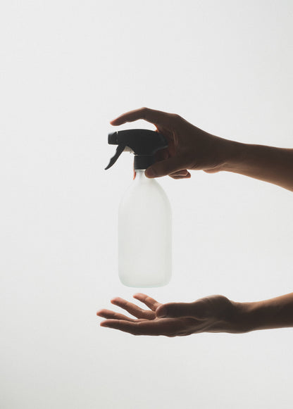 Frosted White Glass Plant Spray Bottle Sustainable