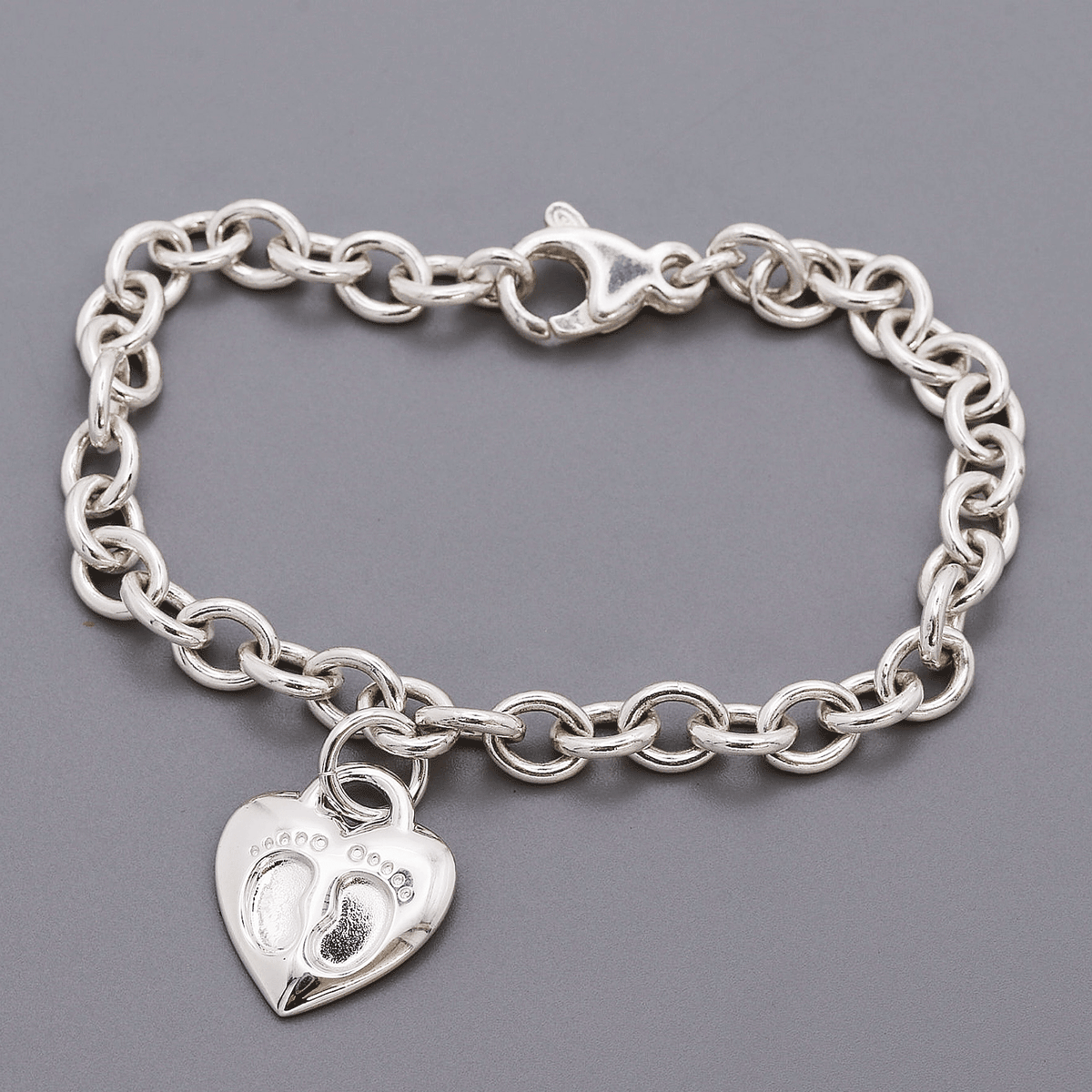 Baby Footsteps Personalised Silver Charm
