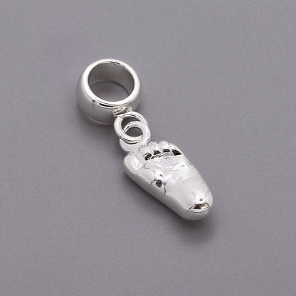 New Baby Personalised Silver Charm