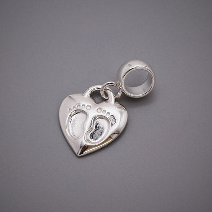 Baby Footsteps Personalised Silver Charm