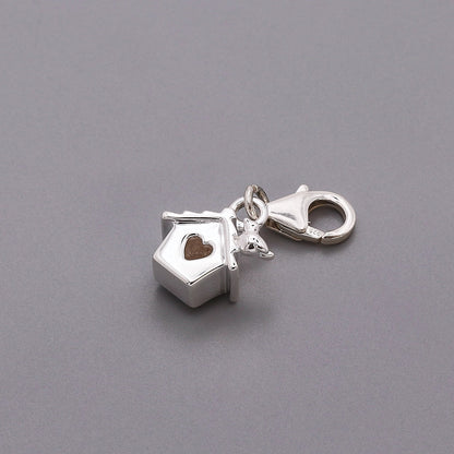 Bird House Silver Charm