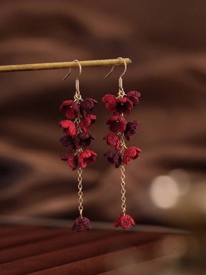 Bloomfall Micro Earrings Handmade Crochet Gift