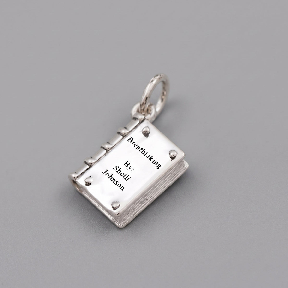 Hardback Book Personalised Silver Charm