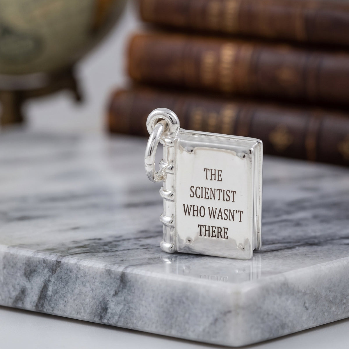 Hardback Book Personalised Silver Charm