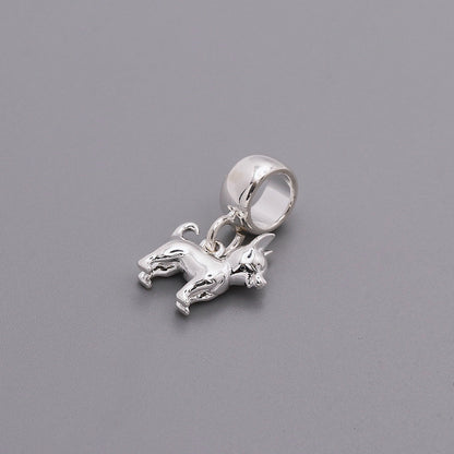 Chihuahua Silver Dog Charm