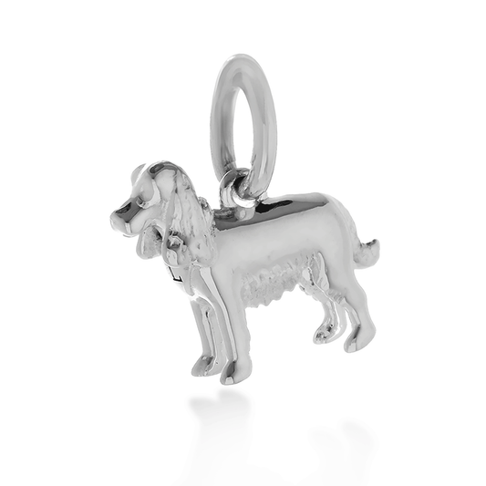 English Cocker Spaniel Silver Dog Charm
