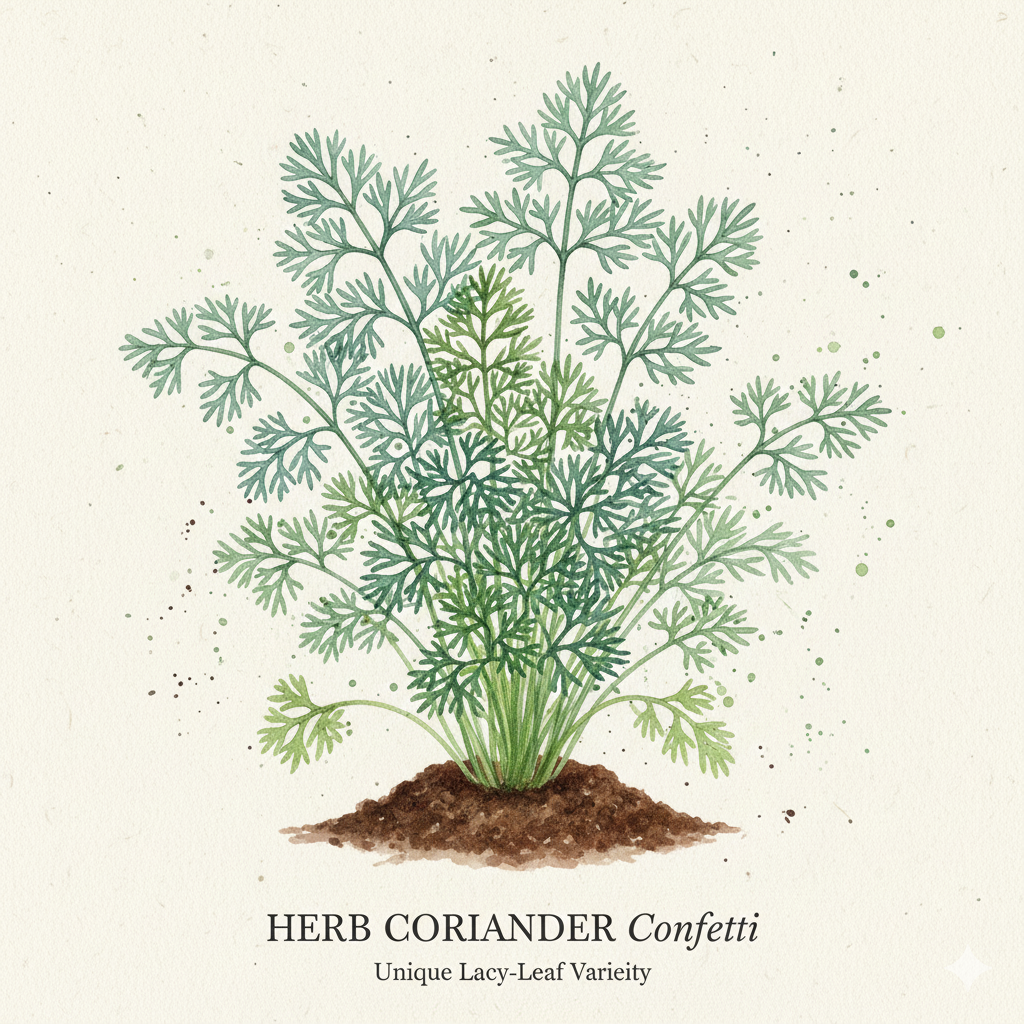 Fresh Coriander Seeds for Gardening - Choose 'Leisure' or 'Confetti' Varieties (100-125 Seeds)