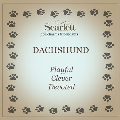 Dachshund Silver Dog Charm