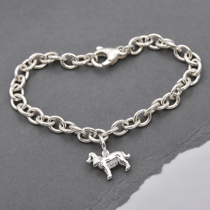 English Cocker Spaniel Silver Dog Charm