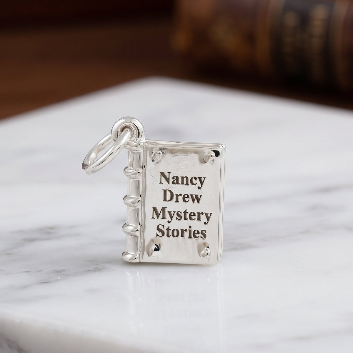 Hardback Book Personalised Silver Charm