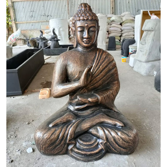 Hand Carved Buddha Statue - 40cm Welcome