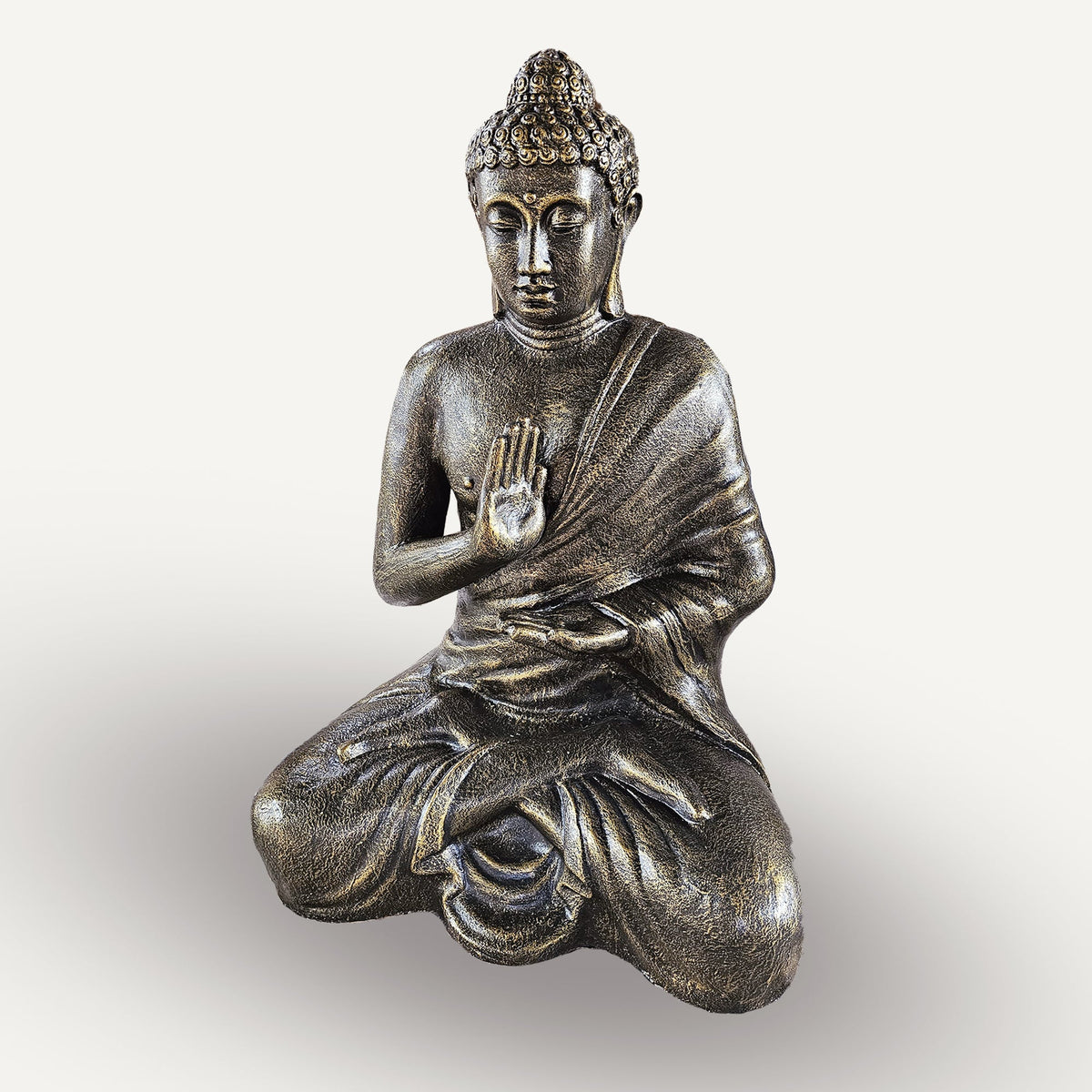 Large Antique Gold Buddha Meditation in Stupa - 1.5m