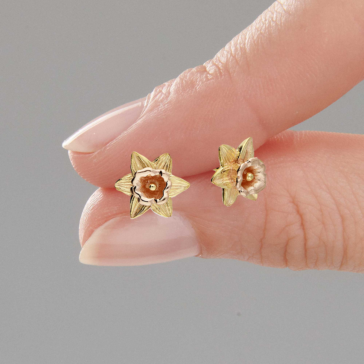 Daffodil Gold Vermeil Silver Studs