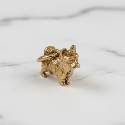 Yorkshire Terrier Silver Dog Charm