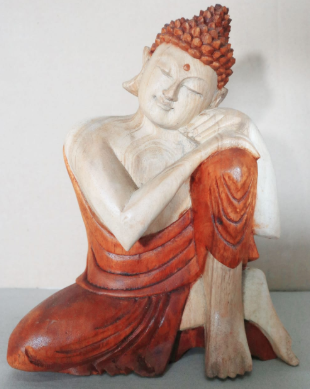 Hand Carved Buddha Statue - 40cm Welcome