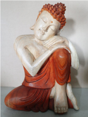 Hand Carved Buddha Statue - 40cm Welcome
