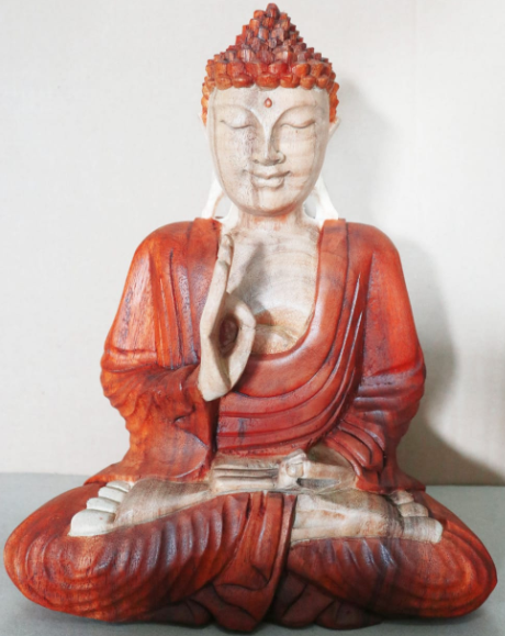 Hand Carved Buddha Statue - 40cm Welcome