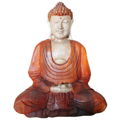 Hand Carved Buddha Statue - 40cm Welcome