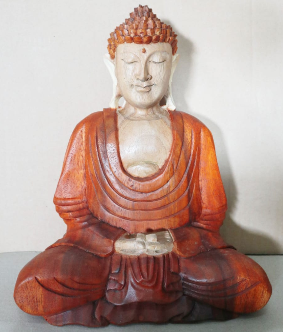 Hand Carved Buddha Statue - 40cm Welcome