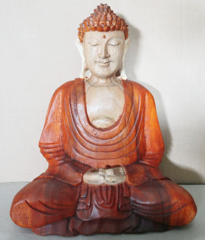 Hand Carved Buddha Statue - 40cm Welcome