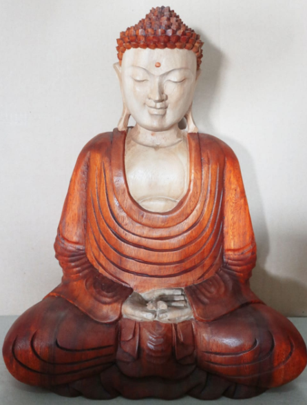 Hand Carved Buddha Statue - 40cm Welcome
