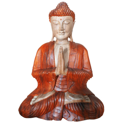 Hand Carved Buddha Statue - 40cm Welcome