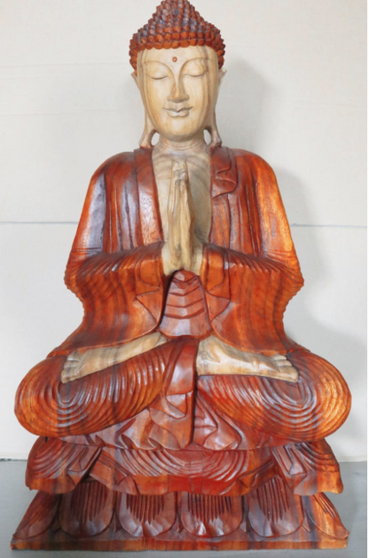 Hand Carved Buddha Statue - 40cm Welcome
