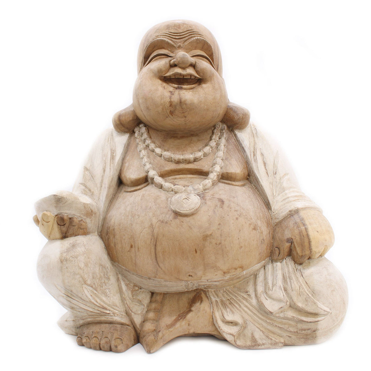 Hand Carved Buddha Statue - 40cm Welcome