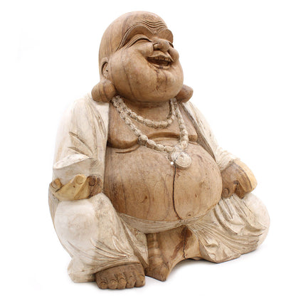 Hand Carved Buddha Statue - 40cm Welcome