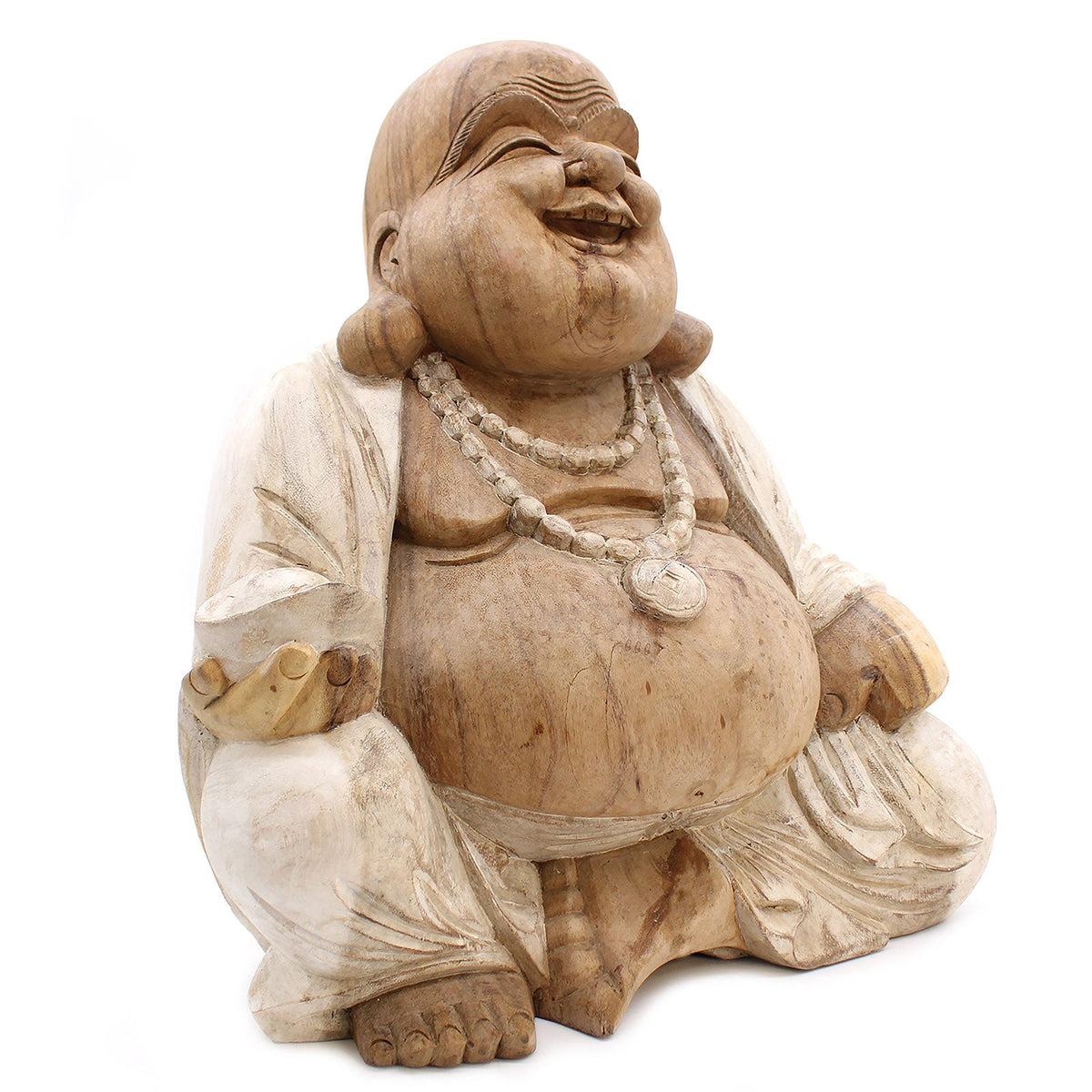 Hand Carved Buddha Statue - 40cm Welcome