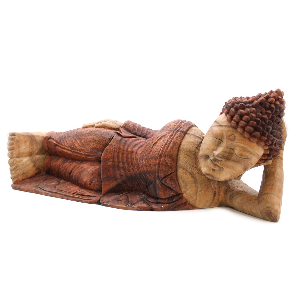 Hand Carved Buddha Statue - 40cm Welcome