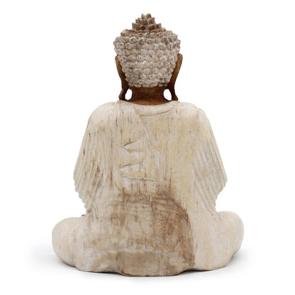 Hand Carved Buddha Statue - 40cm Welcome