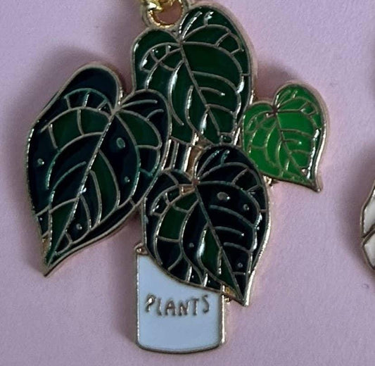 Houseplant Keyring - Cactus, Bonsai, Philodendron, Palm
